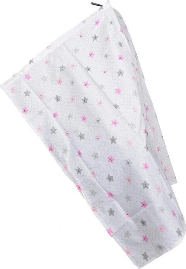 Sema Baby Çok Amaçlı Emzirme Örtüsü - Pembe Yıldız - Image 1