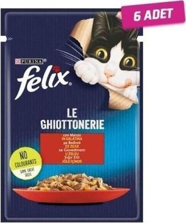 Felix Sığır Etli Yetişkin Kedi Konservesi 85 gr x 6 Adet - Image 1