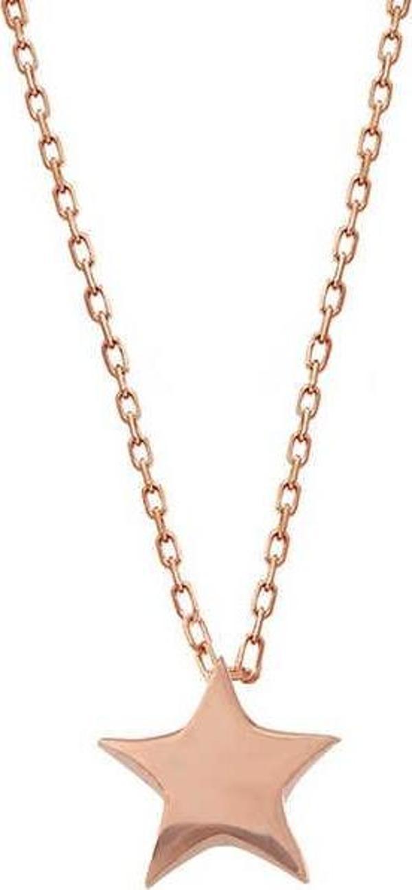 himarry 925 Ayar Gümüş Rose Yıldız Kadın Kolye - Image 1