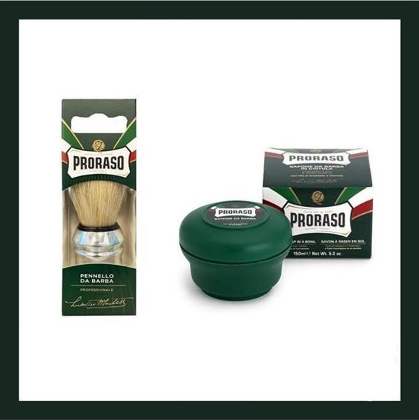 Proraso Tıraş Sabunu Okaliptüs Yağı& Shaving Brush Tıraş Fırçası - Image 1