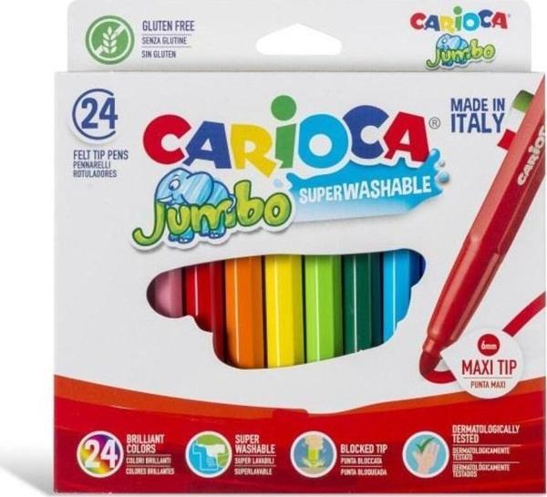 Carioca 24 Renk Jumbo Keçeli Kalem 40570 - Image 1