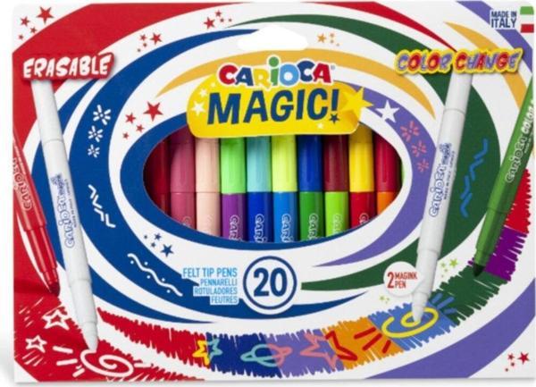 Carioca Sihirli Keçeli Boya Kalemi 20li (silinebilen+renk Değiştiren) - Image 1