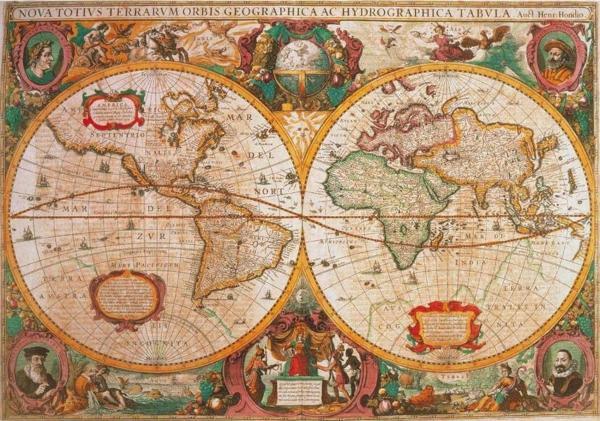 Clementoni Old Map 1000 Parça Puzzle / - Image 1