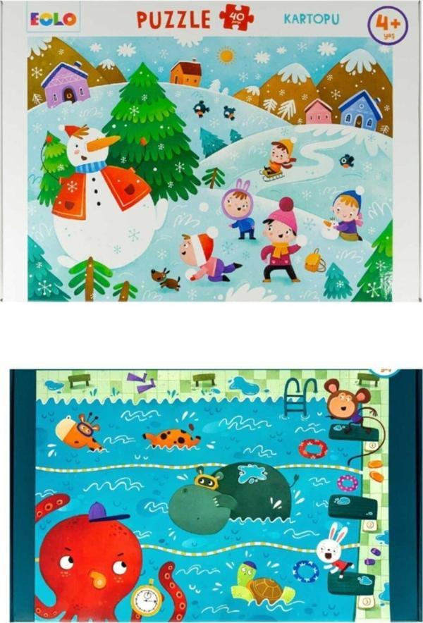 Eolo Yayıncılık 40 Parça Puzzle 2 Li Set - Eolo - Image 1
