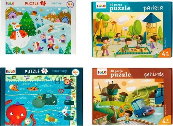 Eolo Yayıncılık 40 Parça Puzzle 4 Lü Set - Eolo - Image 1