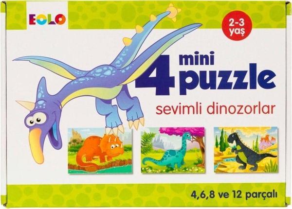 Eolo Yayıncılık Çocuklar Için Puzzle Sevimli Dinozorlar 2-3 Yaş - Eolo - Image 1