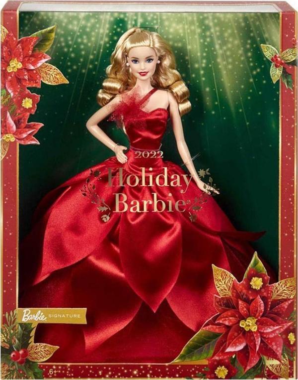 Barbie 2022 Mutlu Yıllar Bebeği / Sarışın Orjinal Yeni Model Yılbaşı Bebeği, Holiday - Image 1