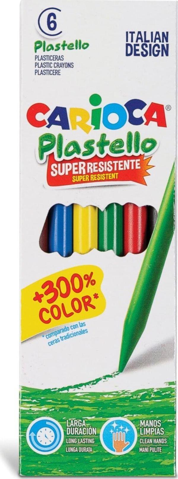 Carioca Elleri Kirletmeyen Yıkanabilir Pastel Boya Kalemi 6lı - Image 1
