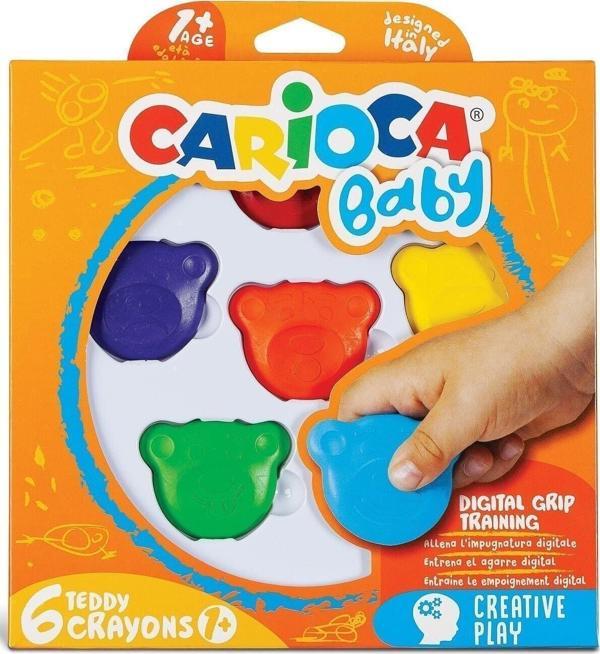 Carioca Teddy Baby Crayons Boya 6'lı +1 Yaş - Image 1