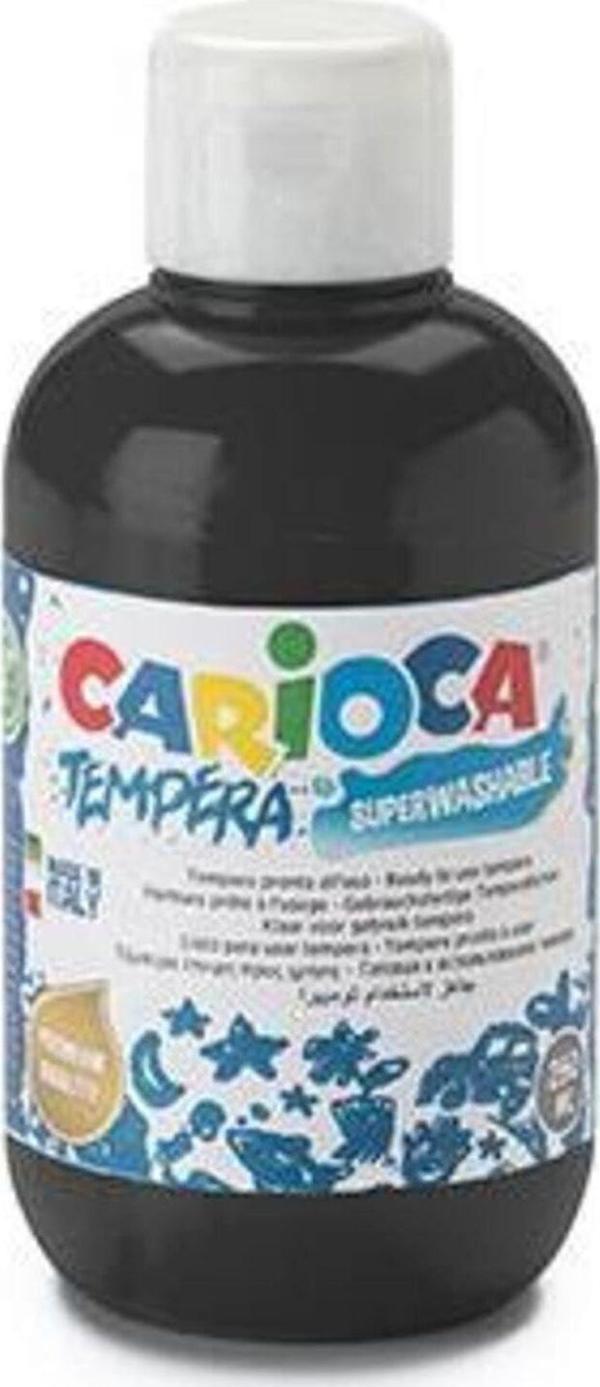 Carioca Tempera Yıkanabilir Poster Boya 250 ml. Siyah - Image 1