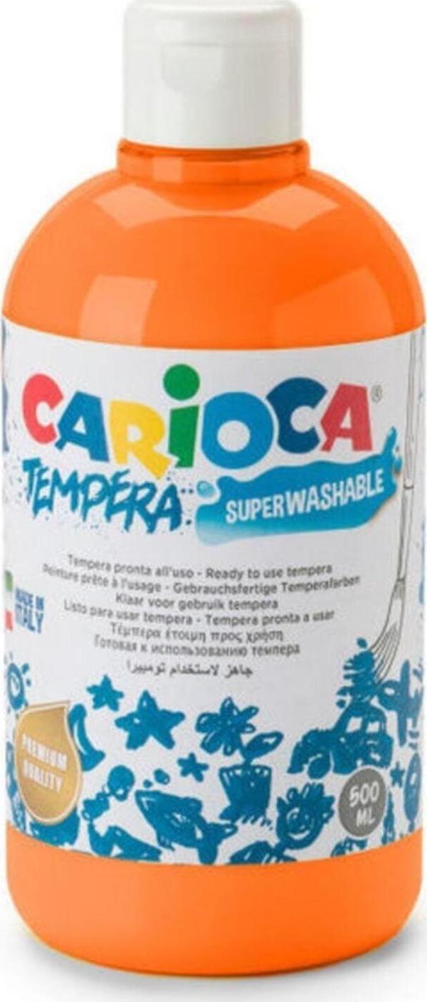 Carioca Tempera Yıkanabilir Poster Boya 500 Ml. Turuncu - Image 1