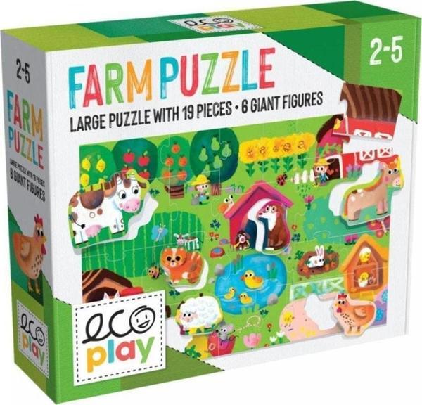 Headu Ecoplay Shaped Puzzle Farm (2-5 Yaş) - Image 1