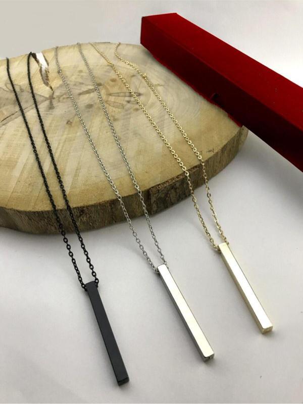 Cubuk Bar 3'lü Murat Boz Çubuk Sade Kolye Seti - 365 - Image 1