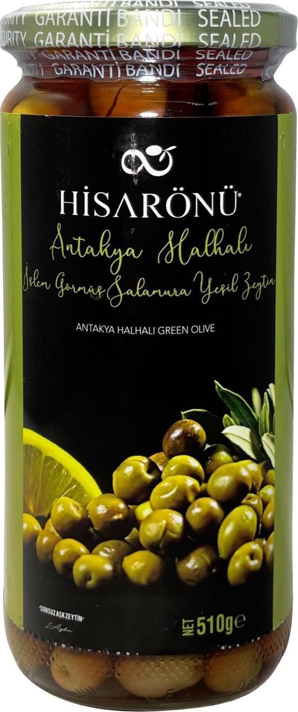 Hisarönü Antakya Halhalı Yeşil Zeytin 510 g ℮ - Image 1