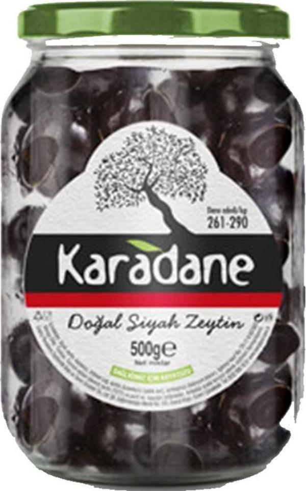 Karadane Doğal Siyah Zeytin 261-290 Kalibre 500 gr - Image 1