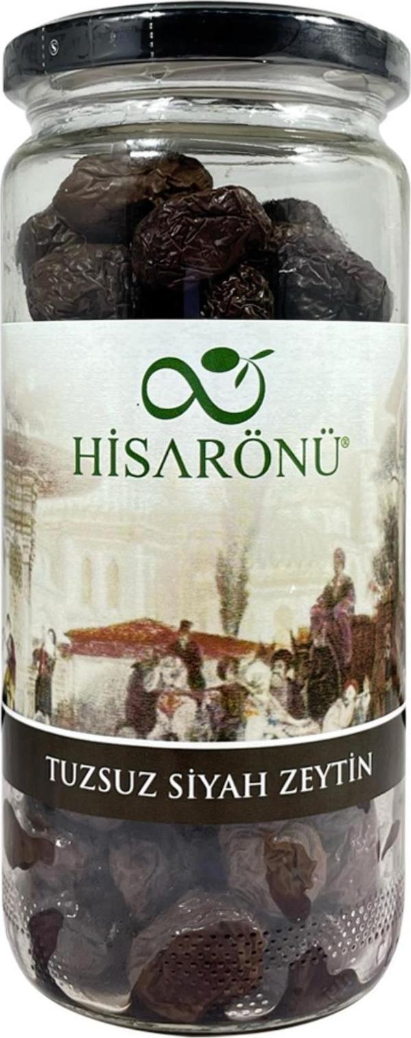 Hisarönü Doğal Siyah Zeytin Tuzsuz 250 g ℮ - Image 1