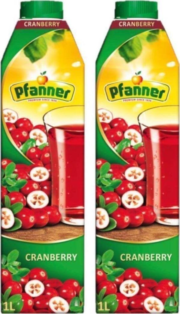 Pfanner Kızılcık Meyve Suyu 1Lt 2 Adet - Image 1