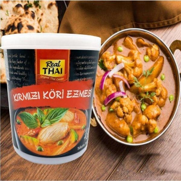 Real Thai Kırmızı Köri Ezmesi 400 gr. Red Thai Red Curry Paste - Image 1