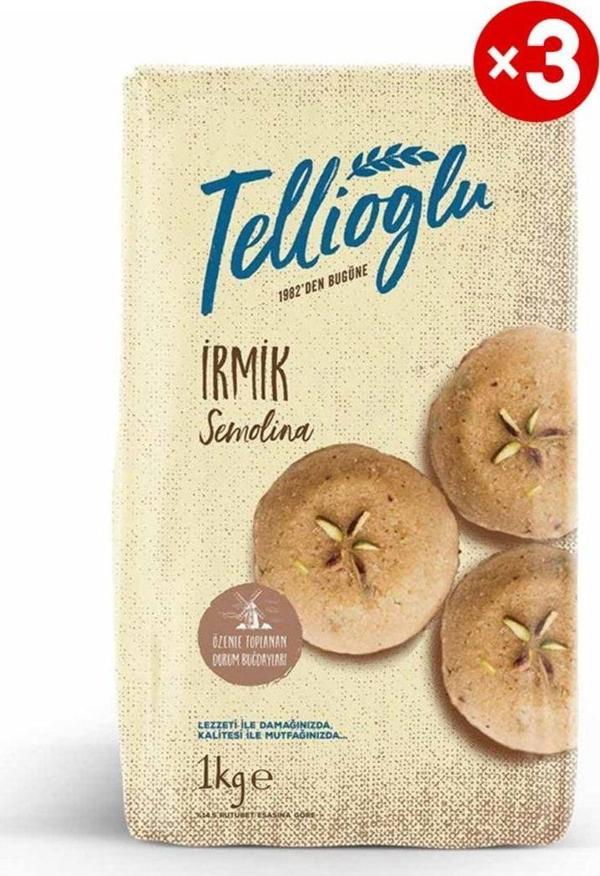 Tellioğlu Değirmen Irmik 1 Kg ×3 Adet - Image 1