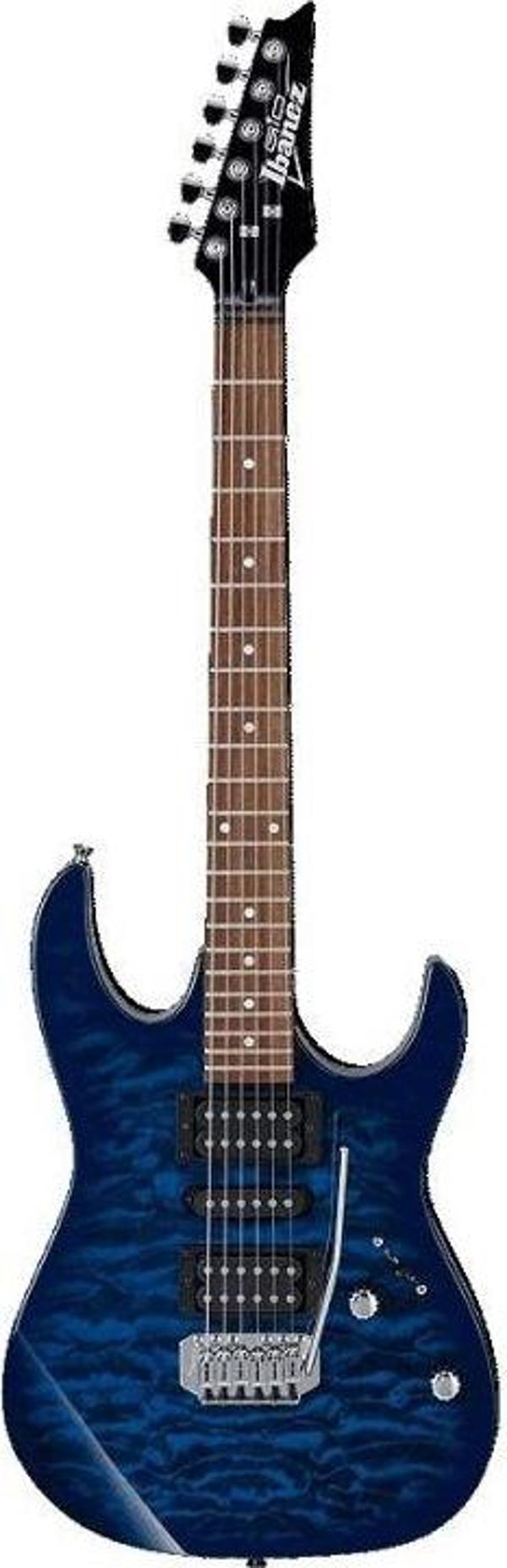 IBANEZ GRX70QA-TBB Transparent Blue Burst Elektro Gitar - Image 1