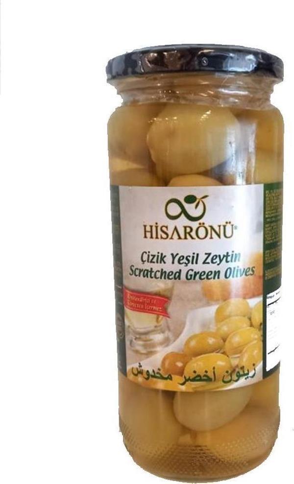 Hisarönü Çizik Yeşil Zeytin 500 g ℮ - Image 1