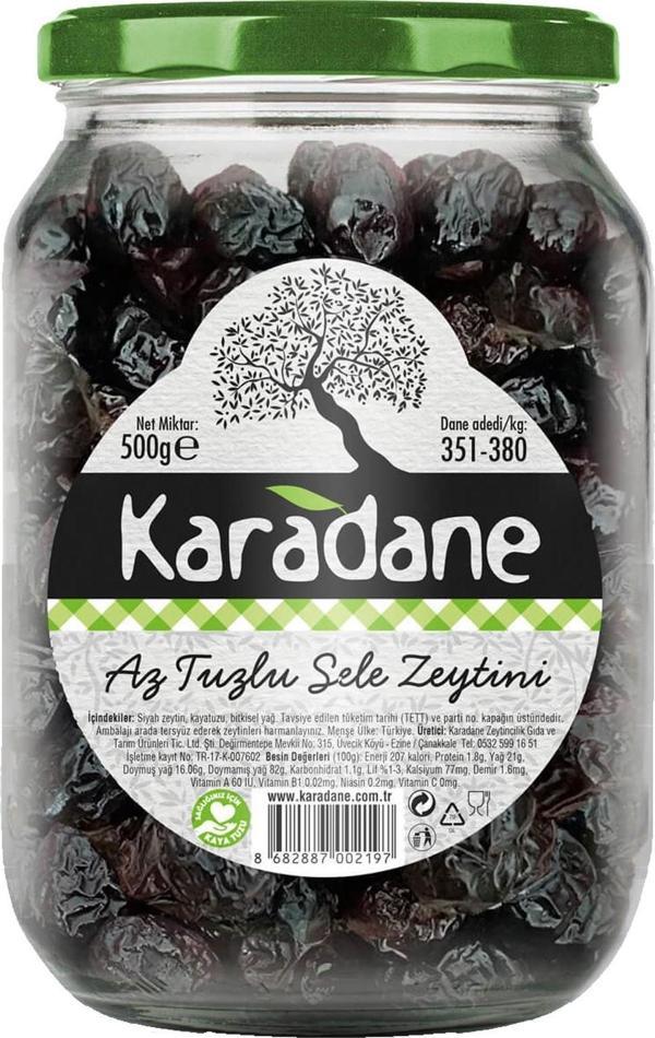 Karadane Doğal Az Tuzlu Sele Zeytini 351-380 Kalibre 500 g ℮ - Image 1