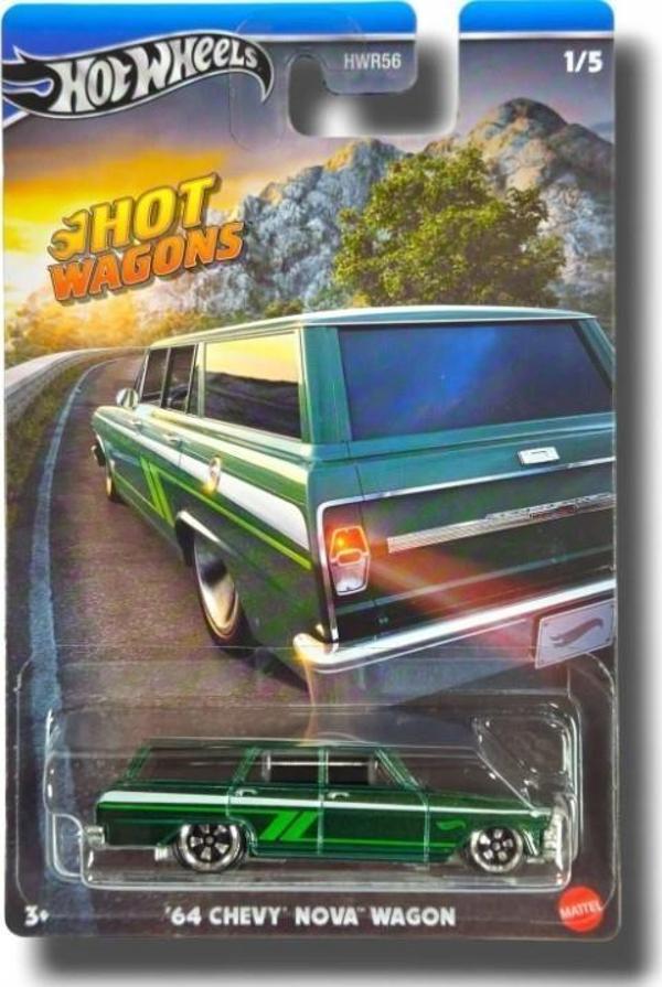 Hot Wheels Premium Hot Wagons '64Chevy Nova Wagon HRR89 - Image 1