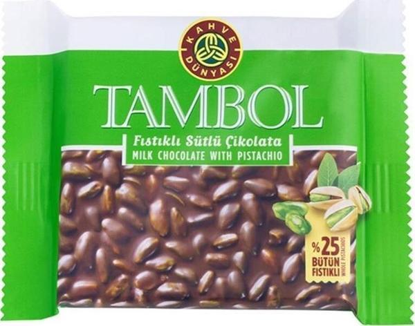 Kahve Dünyası Tambol Antep Fıstıklı Çikolata 77 gr - Image 1