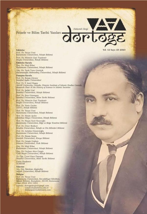 Dörtöğe Felsefe ve Bilim Tarihi Yazıları Hakemli Dergi Yıl:12 Sayı:23 - Nobel Akademik Yayıncılık - Image 1