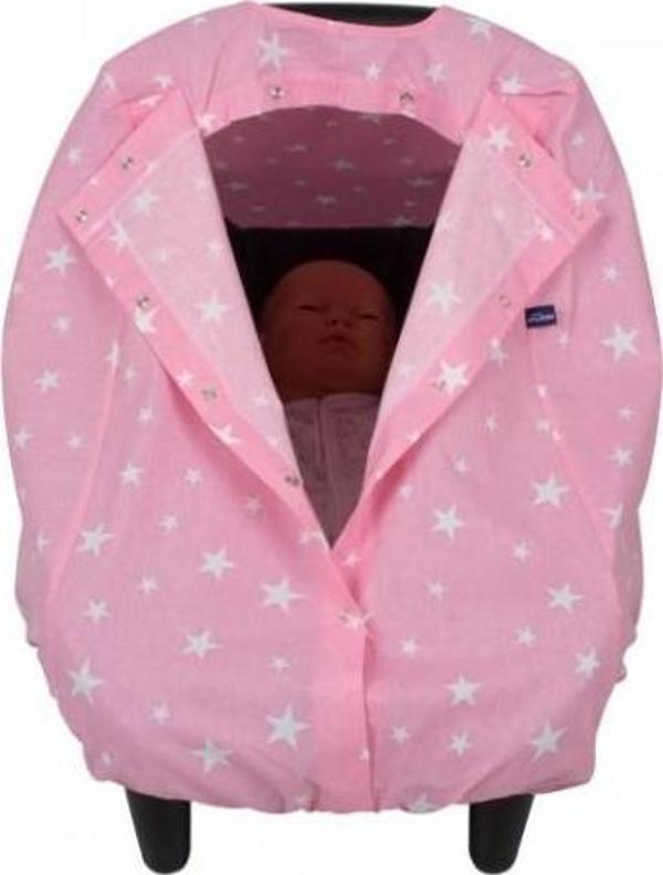 Sevi Bebe 237.2 Anakucağı Örtüsü Pembe Yıldız - Image 1
