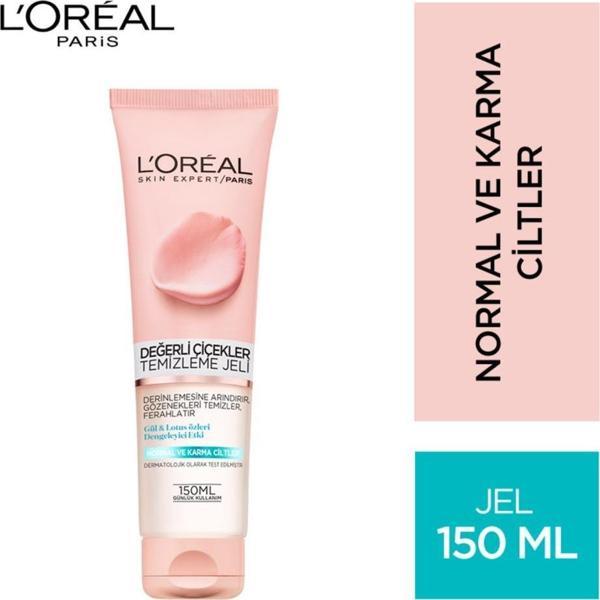 L'Oréal Paris Değerli Çiçekler Temizleme Jeli Normal ve Karma Ciltler - Image 1