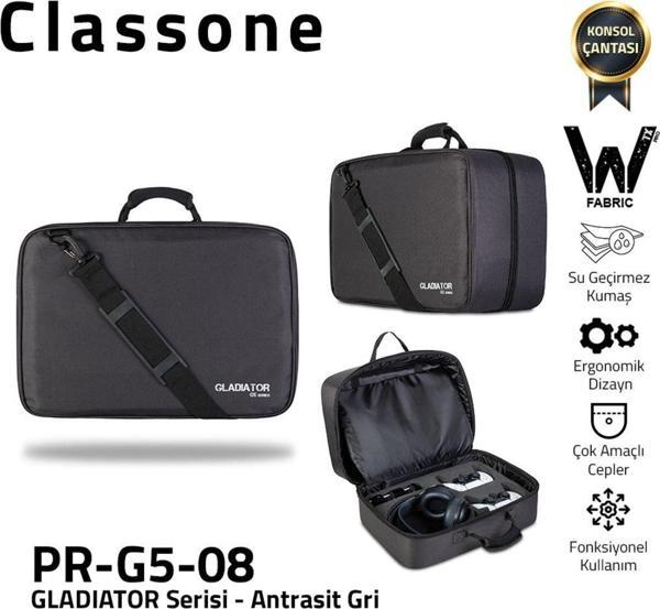PR-G5-08 Gladiatör G5 Serisi Oyun Konsolu Taşıma Çantası - Antrasit Gri - Image 1