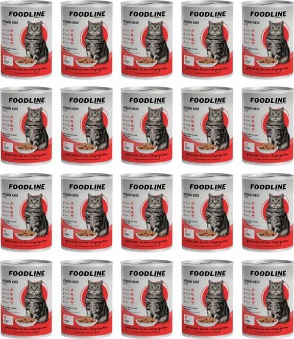 Foodline Kuzu Etli Yetişkin Kedi Konservesi 400 Gr x 20 Adet - Image 1