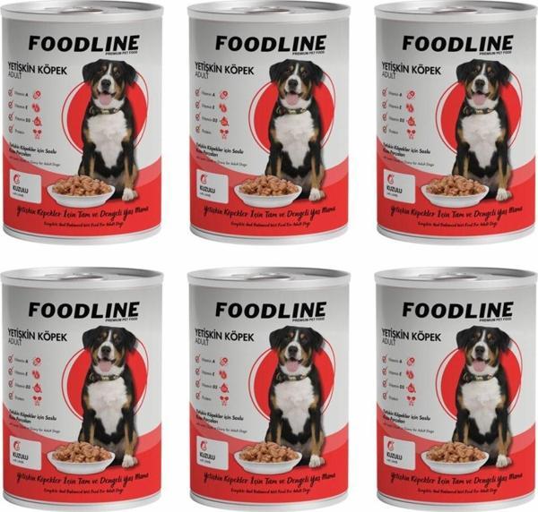 Foodline Kuzu Etli Yetişkin Köpek Konservesi 400 Gr x 6 Adet - Image 1