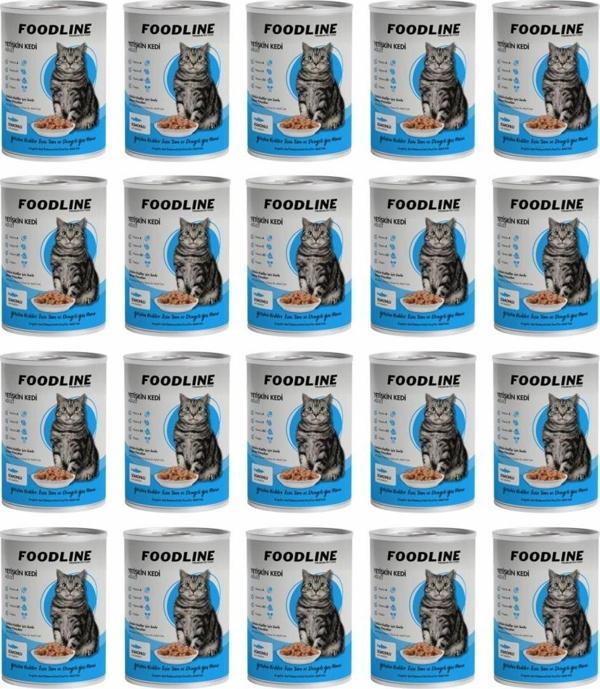 Foodline Somonlu Yetişkin Kedi Konservesi 400 Gr x 20 Adet - Image 1