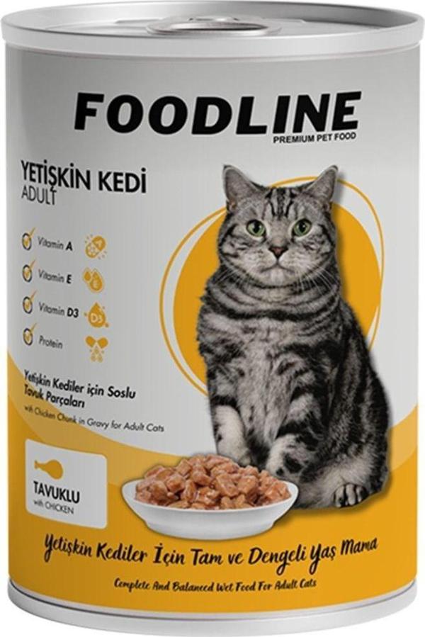 Foodline Tavuklu Yetişkin Kedi Konservesi 400 Gr - Image 1
