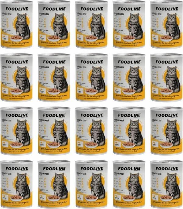 Foodline Tavuklu Yetişkin Kedi Konservesi 400 Gr x 20 Adet - Image 1