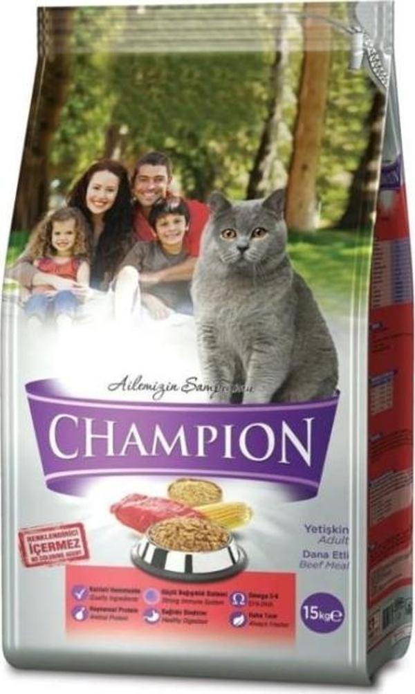 Champion Dana Etli Yetişkin Kedi Maması 15 Kg - Image 1