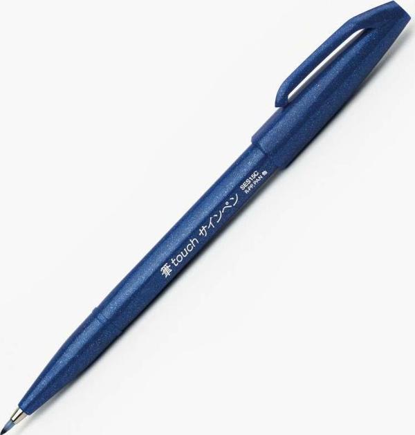 Pentel Brush Sign Pen Touch Mavi - Image 1