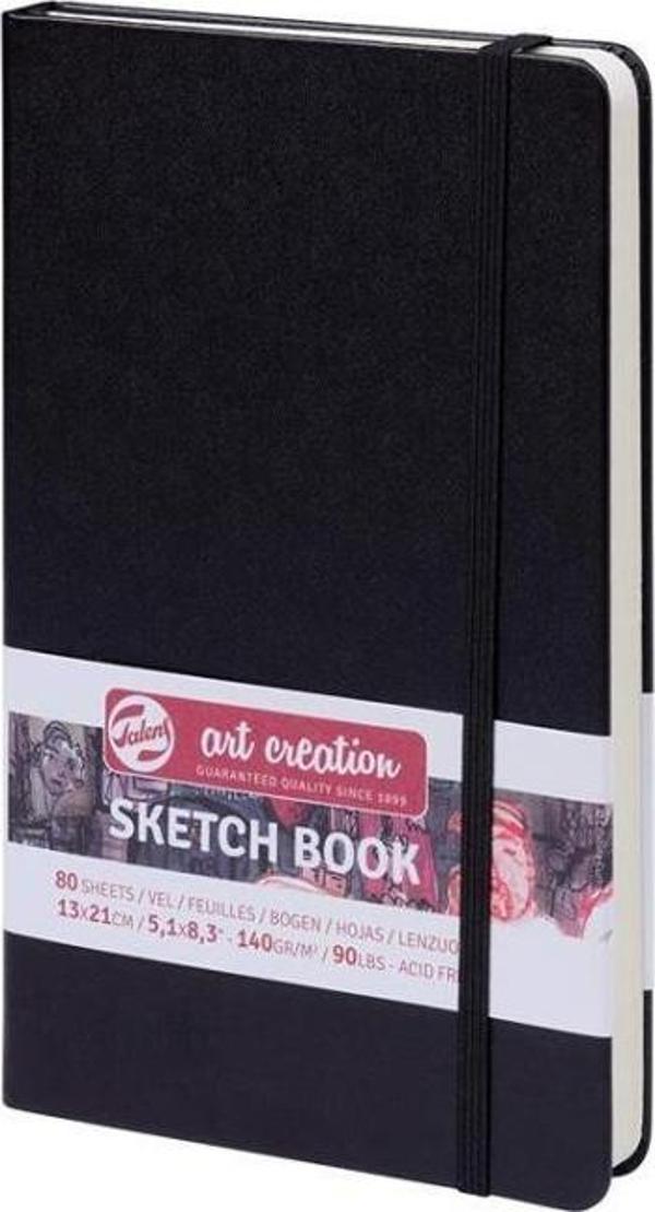 Talens Art Creation Sketch Book 13x21cm 140g 80yp Sert Kapak Eskiz Defteri Siyah / 9314002M - Image 1