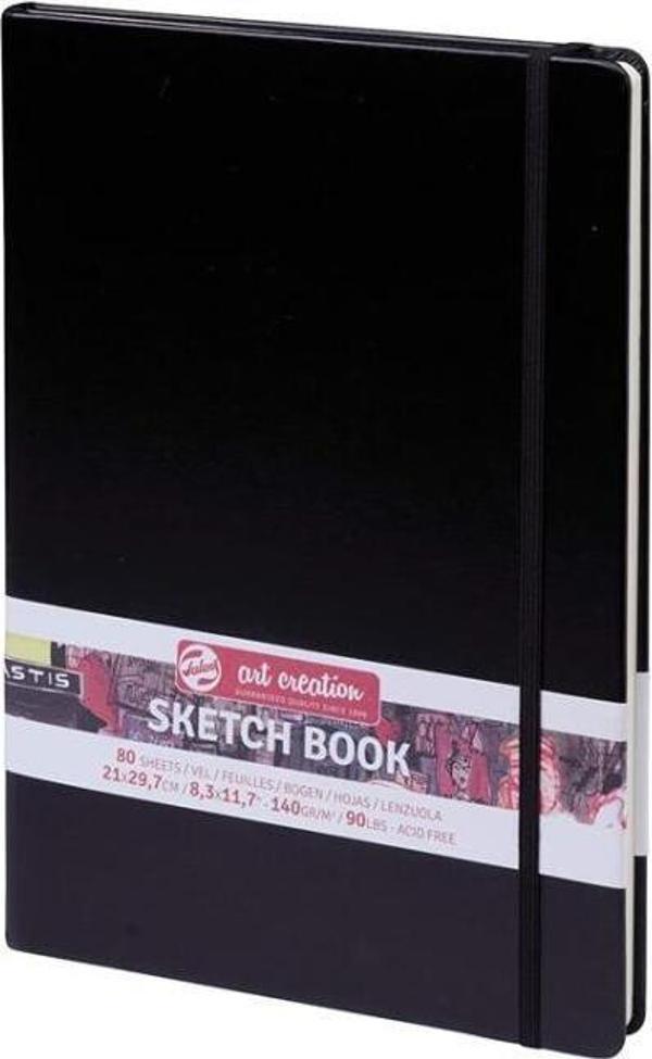 Talens Art Creation Sketch Book 21x30cm 140g 80yp Sert Kapak Eskiz Defteri Siyah / 9314003M - Image 1