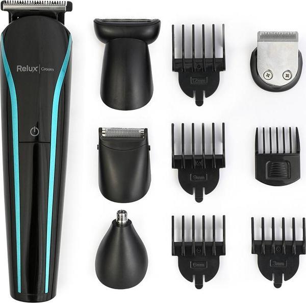 Relux RPG6500 Groom 12 in 1 Yıkanabilir Başlıklı Erkek Bakım Kiti - Image 1