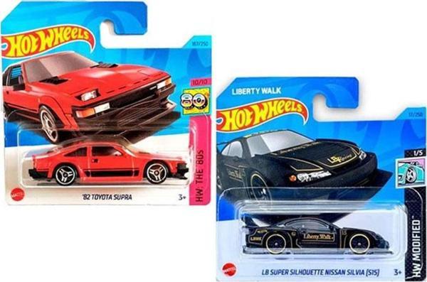 Hot Wheels 82 Toyota Supra & LB Super Silhouette Nissan Silvia (S15) 2 Araç Set (1:64) - Image 1