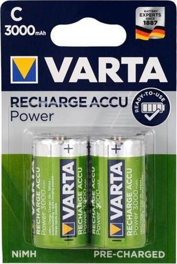Varta Şarjlı Power Accu Orta C Pil 3000mAh - Image 1
