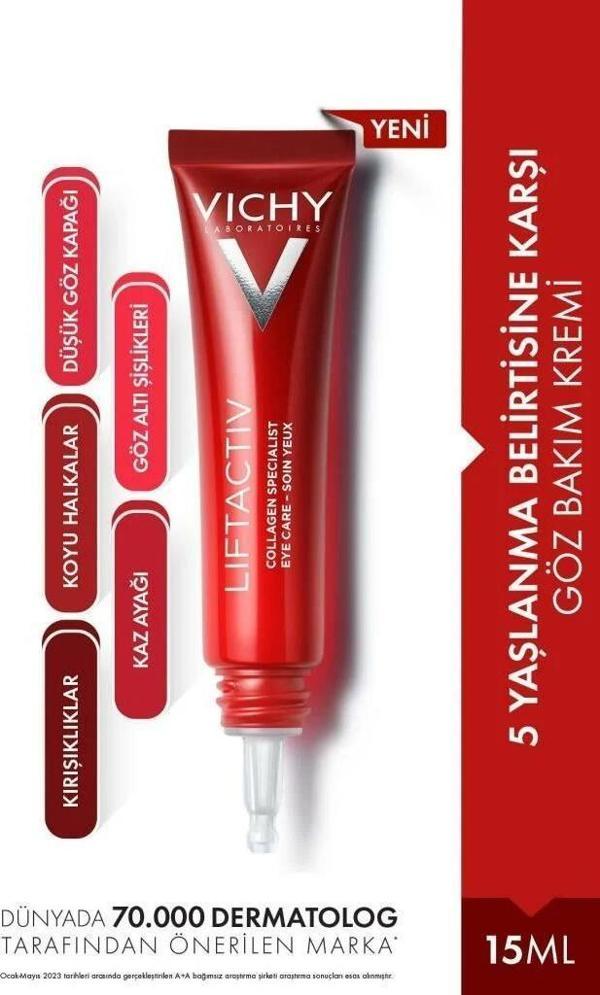 Vichy Liftactive Collagen Specialist Yaşlanma Belirtilerine Karşı Göz Bakım Kremi 15 ml - Image 1