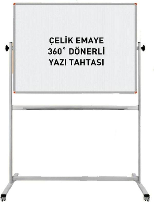 Panda 120 x 200 Cm Çelik Emaye Yüzey Mobil Yazı Tahtası 360° Dönerli - Image 1