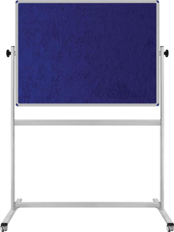 Panda 120 x 200 Cm Çift Taraflı 360° Dönerli Tekerkli Mobil Mavi Kumaşlı Pano - Pan188 - Image 1