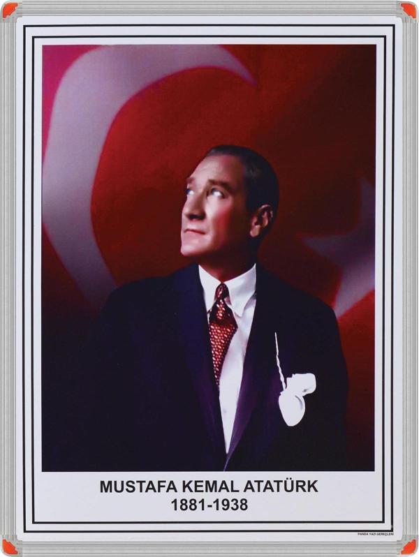 Panda 35 x 50 Cm Atatürk Portresi Tablo Pano ( Alüminyum Çerçeve ) - Pan411 - Image 1