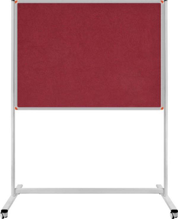 Panda 120 x 200 Cm Tek Taraflı Sabit - Tekerlekli Ayaklı Bordo Kumaşlı Pano - Pan184 - Image 1