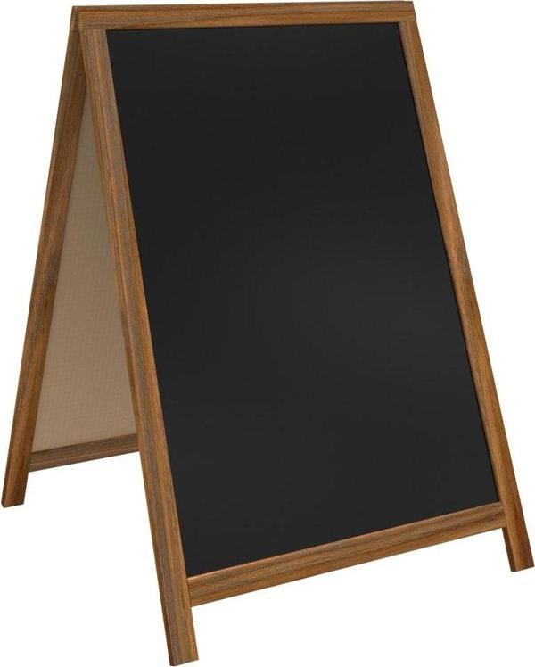 Panda 50 x 70 Cm Lüks Serisi - Ahşap - Ayaklı Çatı Tipi Çift Taraflı Yazı Tahtası - Image 1
